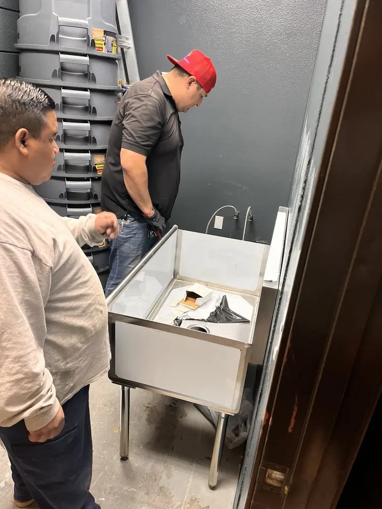 Commercial plumbing and sink installation in Bowie